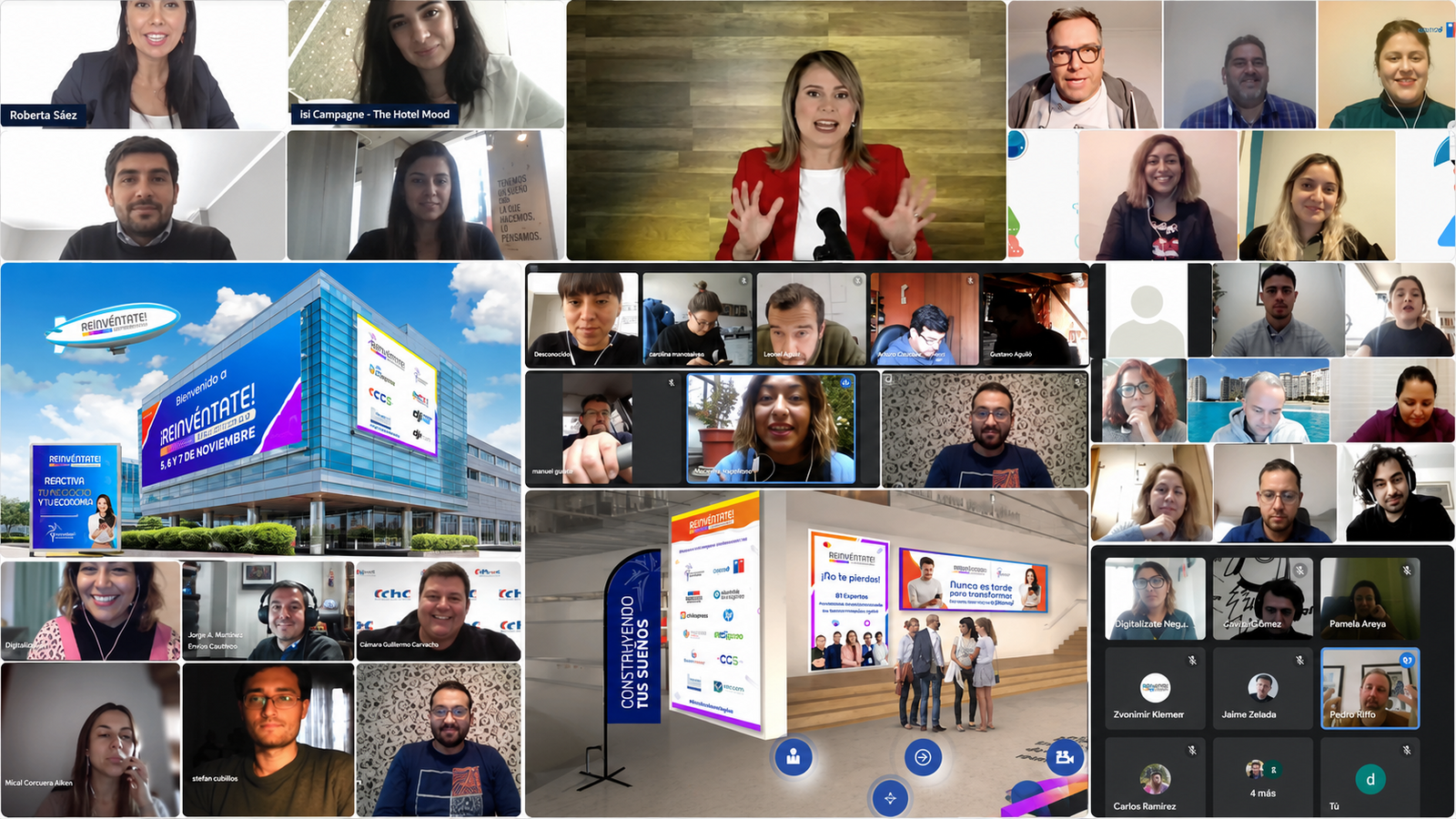 Collage de experiencias digitales de DTN Lab