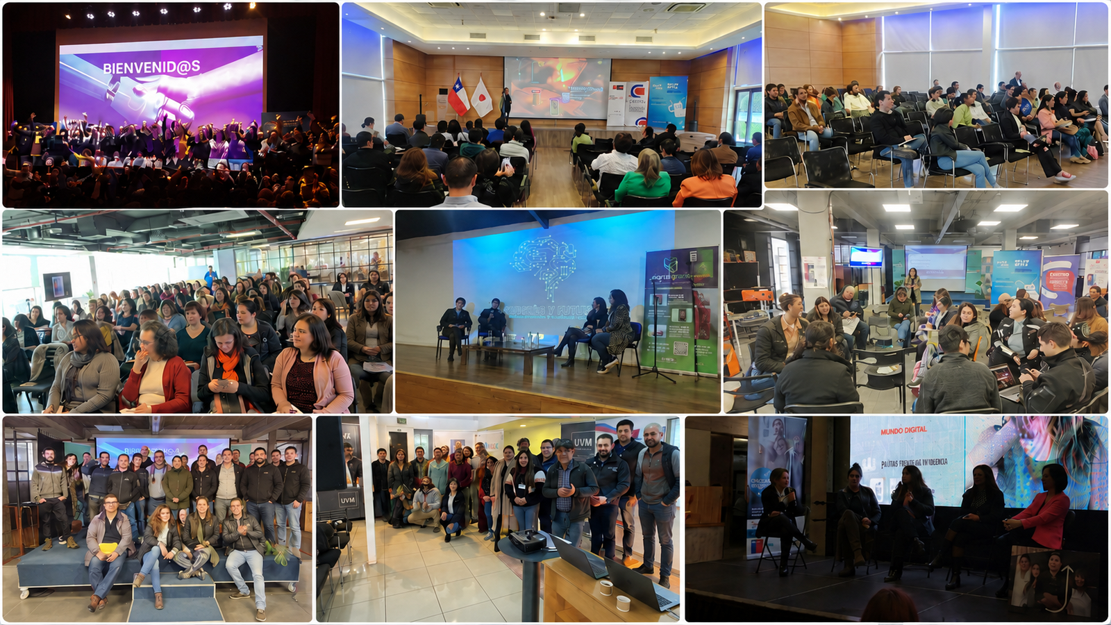 Collage de experiencias presenciales de DTN Lab